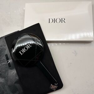 Dior Black Quilted Hand Mirror GWP